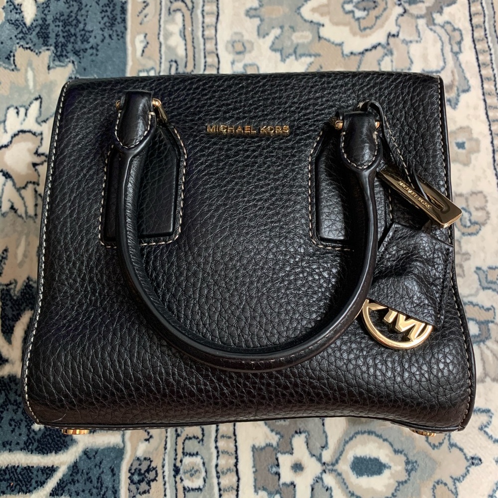 Michael Kors Small Black Leather Satchel
